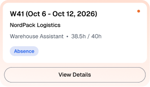 Weekly schedule card preview